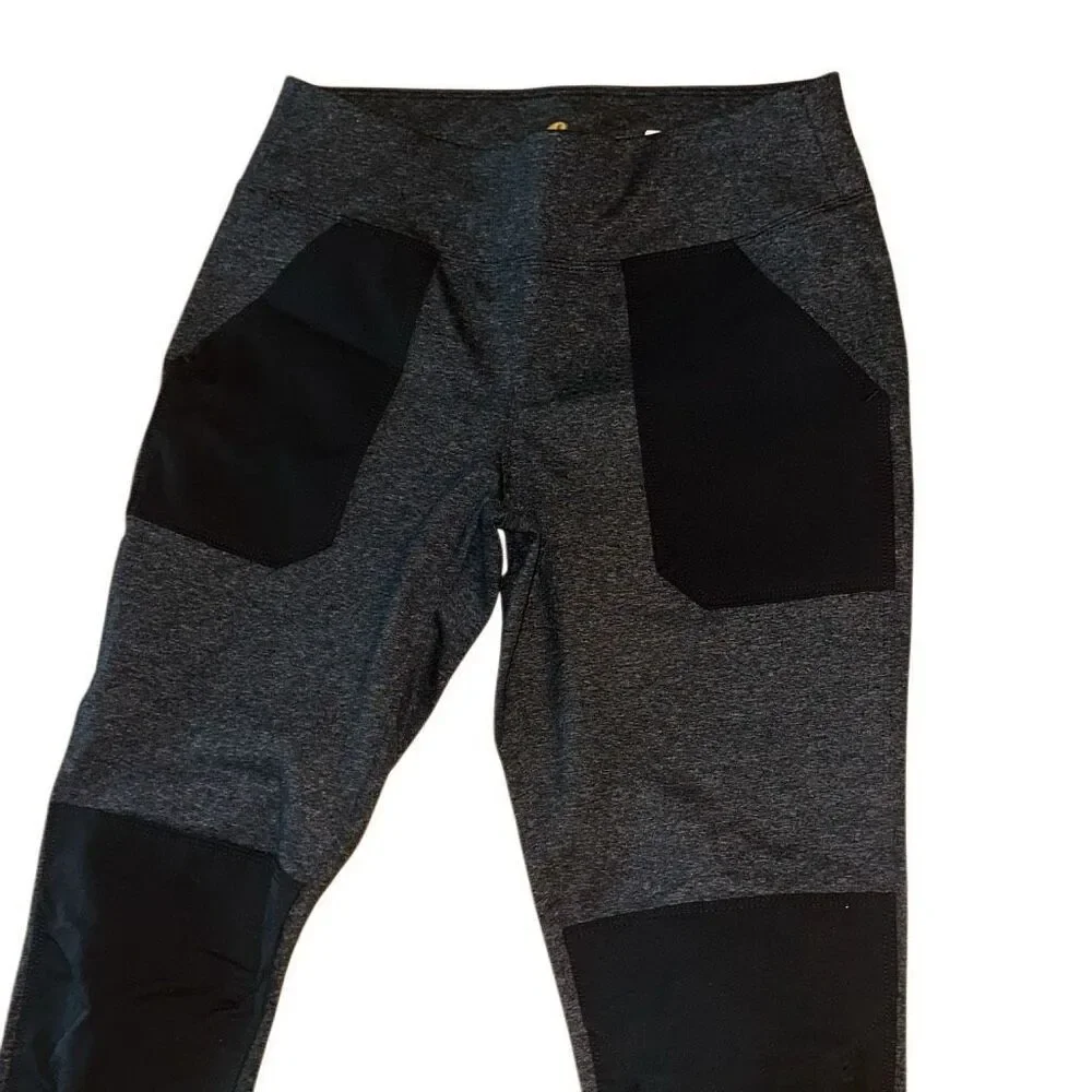Carhartt FORCE FITTED lightweight UTILITY LEGGING women sz MED 8 gray/ black